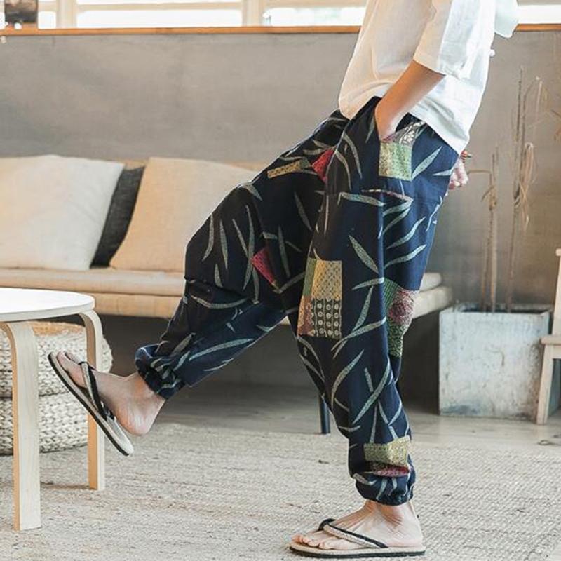 Men's Summer Cotton Linen Harem Pants