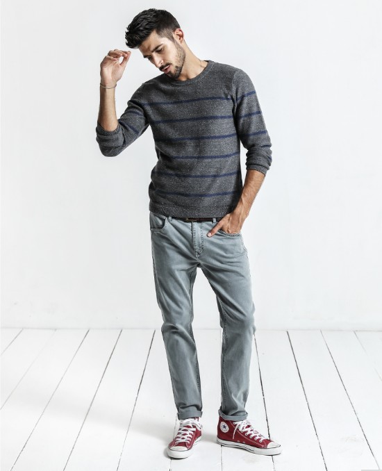 Men's Autumn O-Neck Knitted Pullover