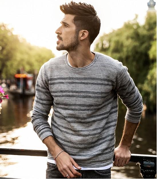 Men's Spring Knitted Cotton Slim Sweater