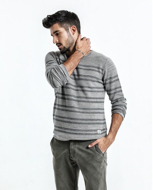 Men's Spring Knitted Cotton Slim Sweater