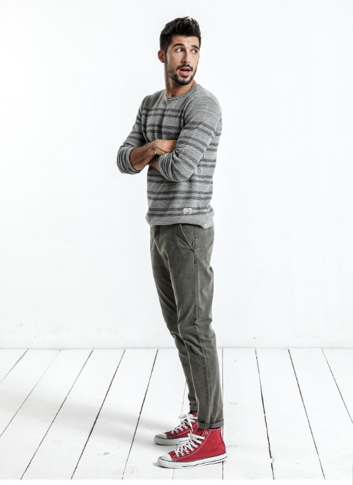 Men's Spring Knitted Cotton Slim Sweater