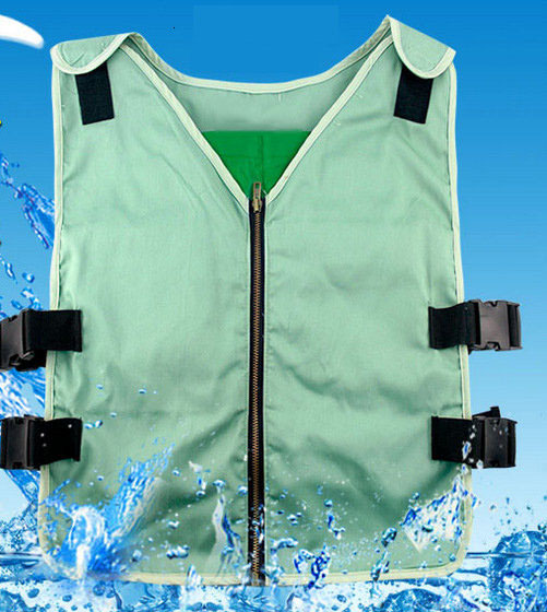 Summer Work Fan Suit Outdoor Heatstroke Prevention Cooling Vest With Ice Bag