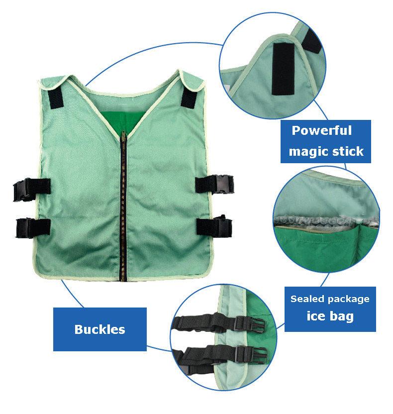 Summer Work Fan Suit Outdoor Heatstroke Prevention Cooling Vest With Ice Bag