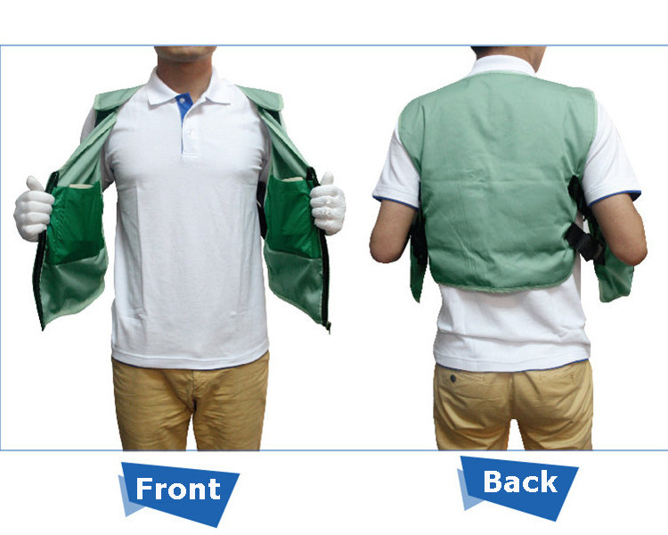 Summer Work Fan Suit Outdoor Heatstroke Prevention Cooling Vest With Ice Bag