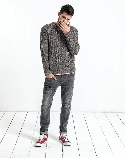 Men's Autumn Cotton Mix Wool Cashmere Pullover