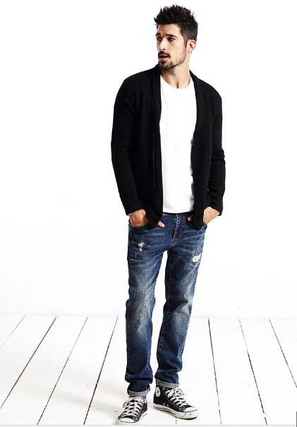 Men's Spring & Winter Long Cardigan With Zipper